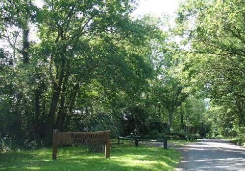 Entrance to Honeybridge Park, West Sussex
