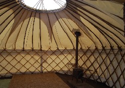 Interior of Yurt.