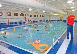 The indoor pool at Sandy Bay
