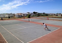 The tennis courts at Kessingland Beach