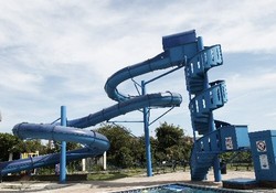The water slide at Highfield Grange The water slide at Highfield Grange