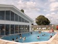 The outdoor pool at Coopers Beach