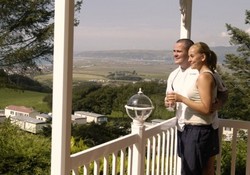 Enjoy the view from your balcony at Brynowen